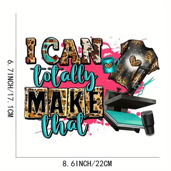 Fashion Graphic I can Totally Make That Mix Design Trendy Canvas Tote Bag - Picture 3 of 4